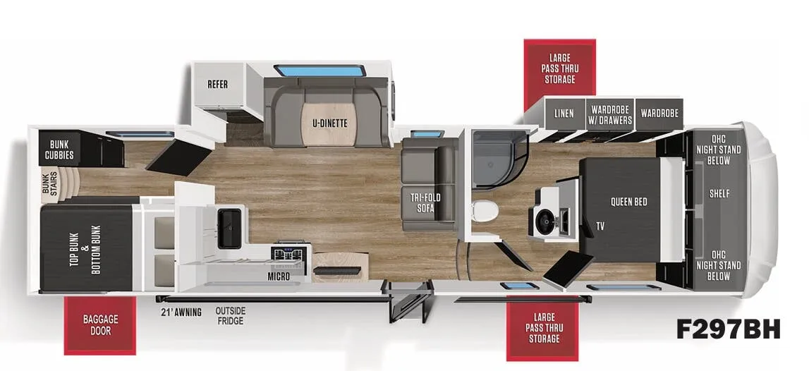 Forest River Wildcat 297BH floor plan
