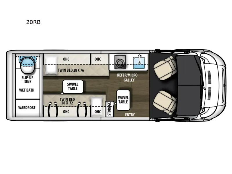2026 Coachmen Nova 20RB - Floor plan