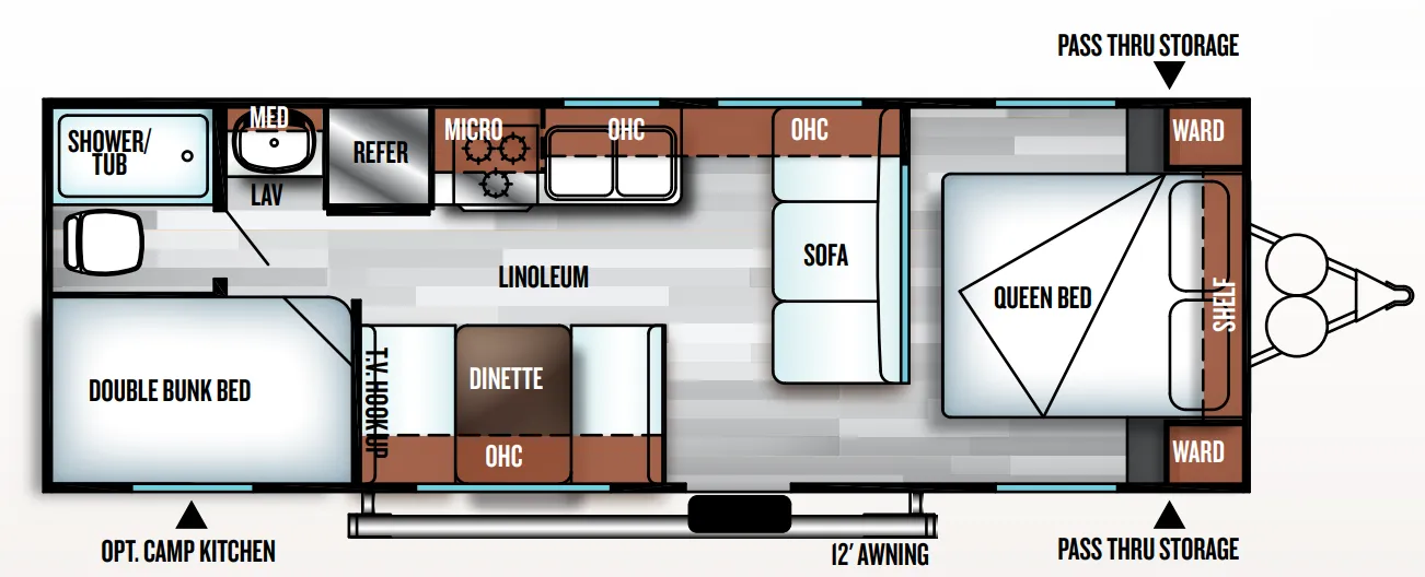 Forest River Salem Cruise Lite 261BHXL floor plan