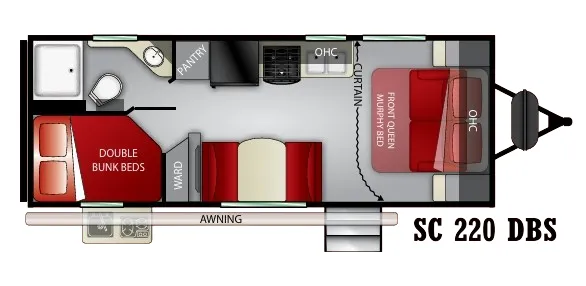 2020 Cruiser RV Shadow Cruiser 220DBS floor plan