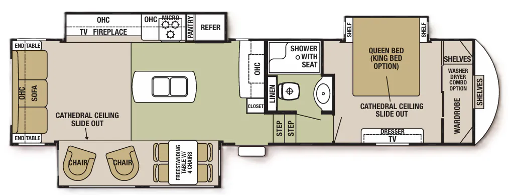 Forest River Cedar Creek Silverback 33IK floor plan