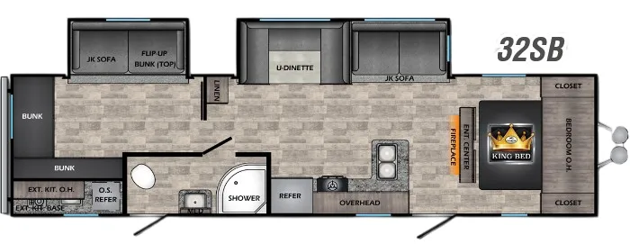 2020 CrossRoads Volante 32SB floor plan
