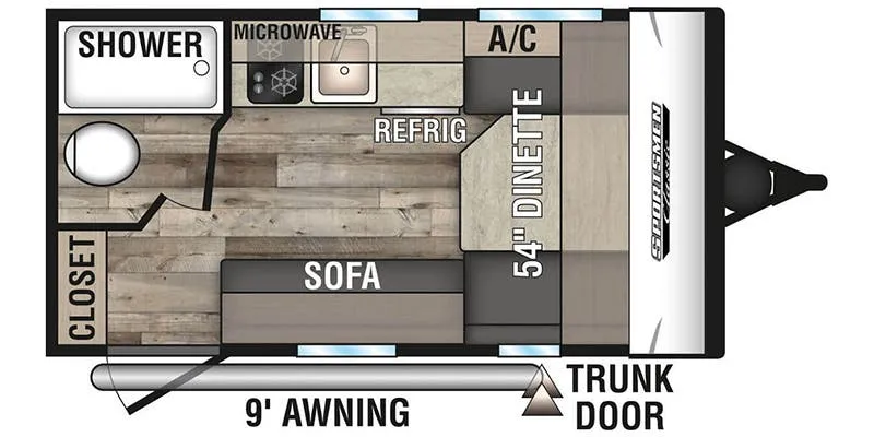 K-Z Sportsmen Classic 130RB floor plan