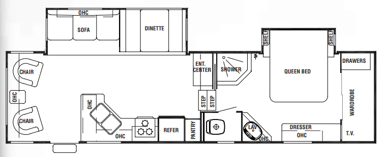 Forest River Cedar Creek Silverback 29LRLBS floor plan