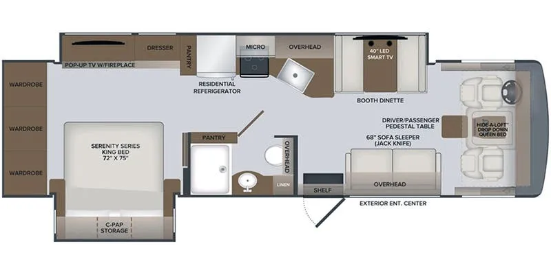 Holiday Rambler Invicta 32RW floor plan