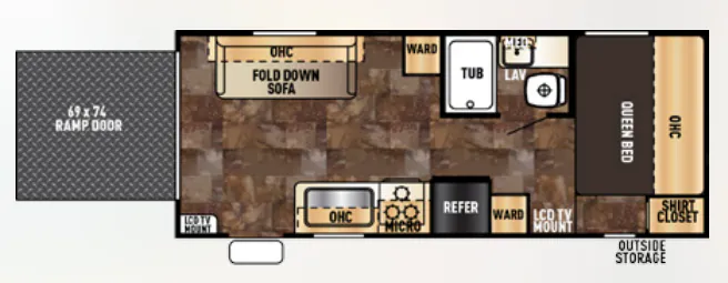 Forest River Cherokee Grey Wolf 19RR floor plan