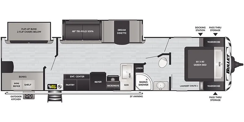 Keystone Bullet 331BHSWE floor plan