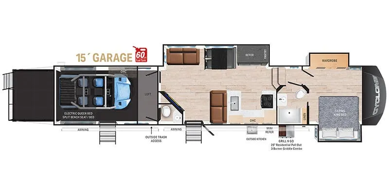 Heartland Cyclone CY 4215 floor plan