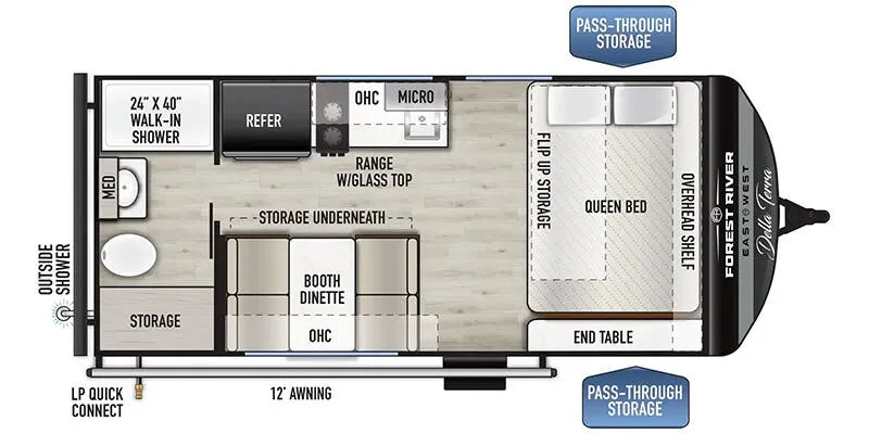 East to West Della Terra LE 160RBXLE floor plan