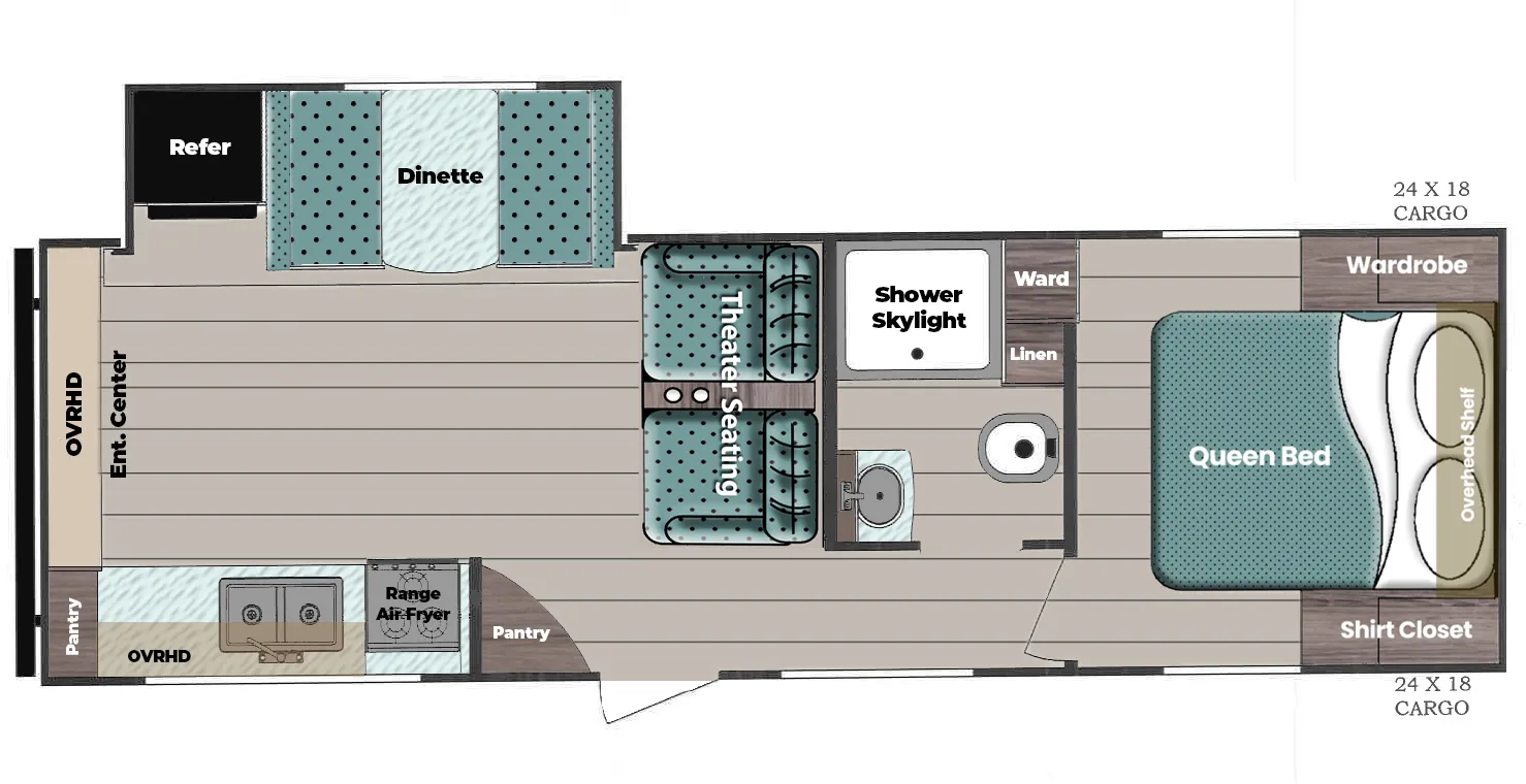 2026 Gulf Stream RV Ameri-Lite Ultra Lite 251RE - Floor plan