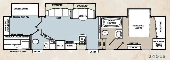 Coachmen Brookstone Ruby 340LS floor plan