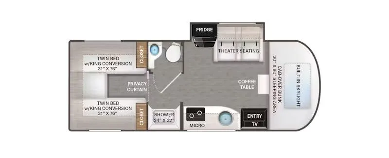 2026 Thor Motor Coach Delano Sprinter 24XL - Floor plan