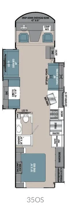 2021 Coachmen Mirada 35OS floor plan