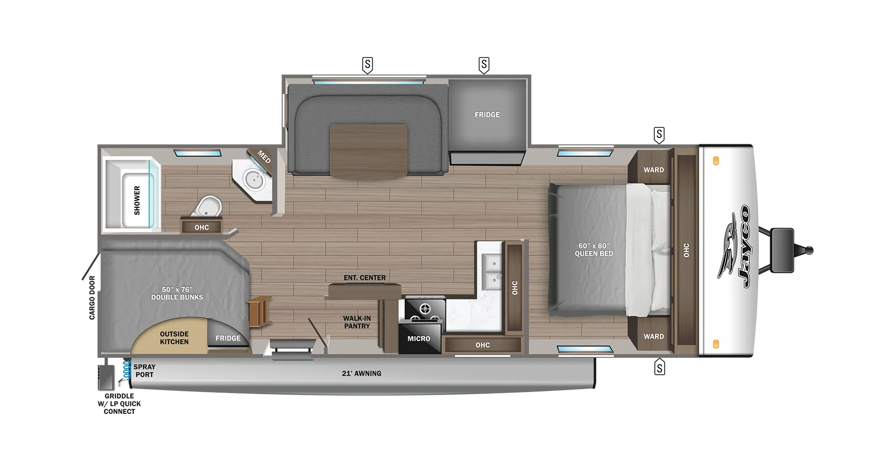Jayco Jay Feather 24BH floor plan