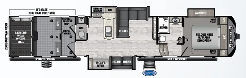 Keystone Raptor 413 floor plan