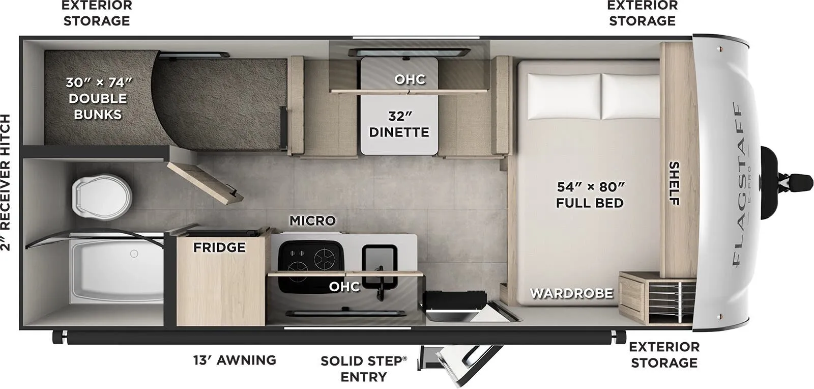 Forest River Flagstaff E-Pro E17LE floor plan