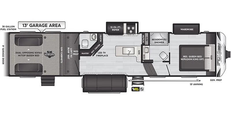 Keystone Fuzion Impact 367 floor plan