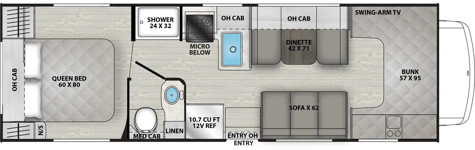 Coachmen Freelander 27QB floor plan