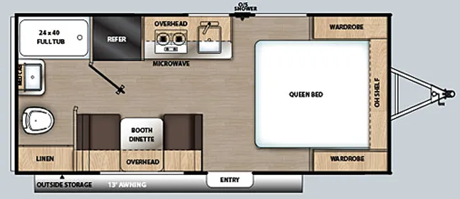 Forest River Aurora 18RB floor plan