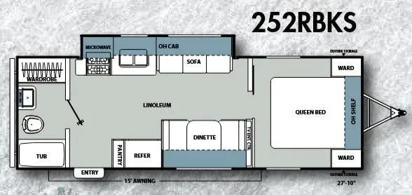Coachmen Catalina Santara 252RBKS floor plan