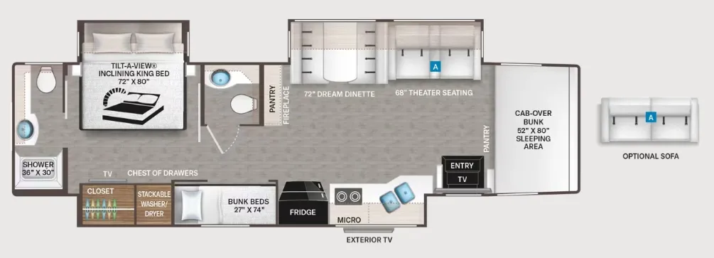 Thor Motor Coach Inception HD 38XL floor plan