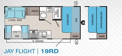 Jayco Jay Flight 19RD floor plan
