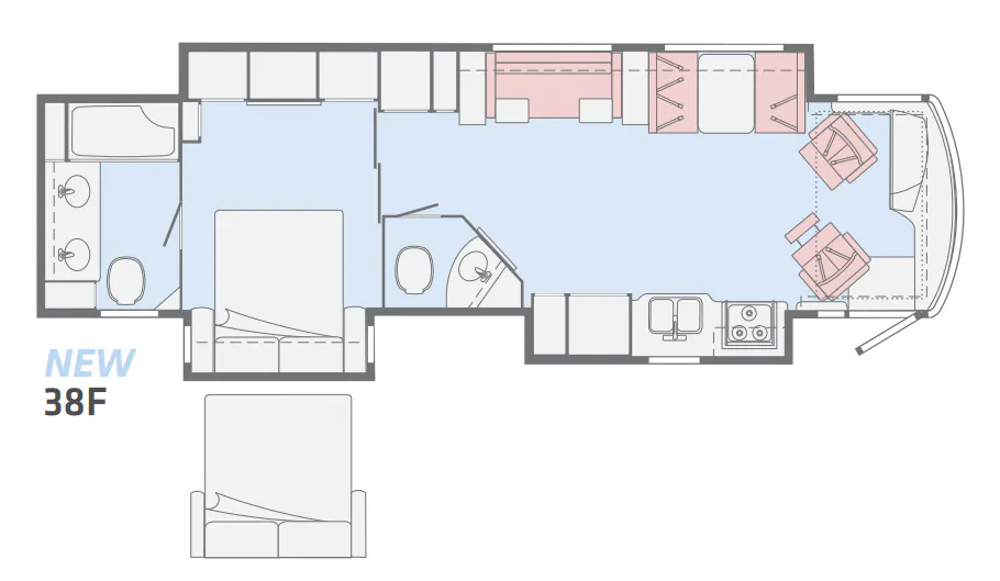 Winnebago Forza 38F floor plan