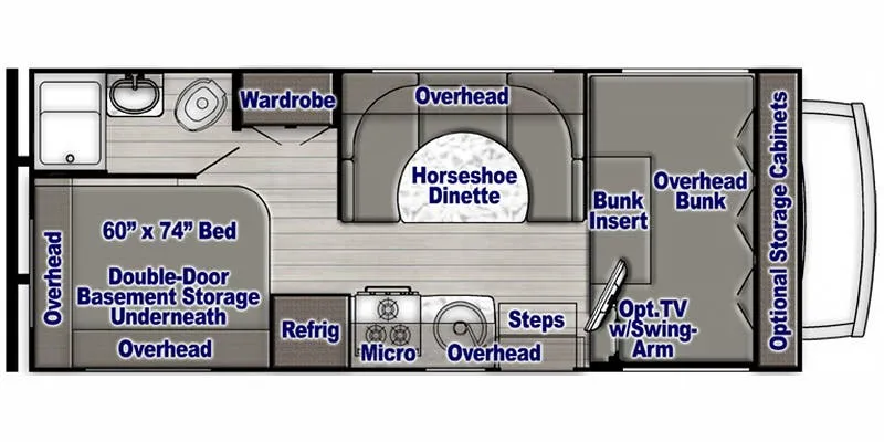 2026 Gulf Stream RV Conquest Class C 6237 - Floor plan