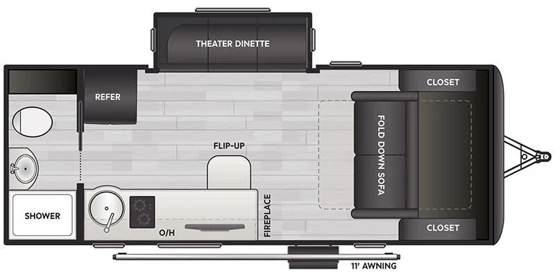 Keystone Reign 18RB floor plan