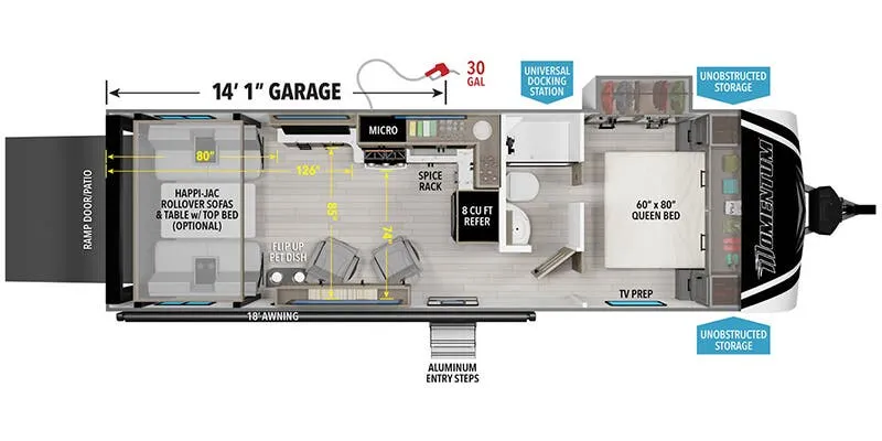 2025 Grand Design Momentum G-Class 27G - Floor plan