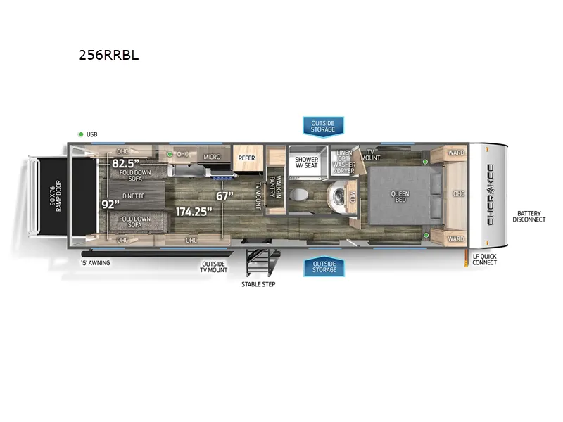 2025 Forest River Cherokee Black Label 256RRBL - Floor plan