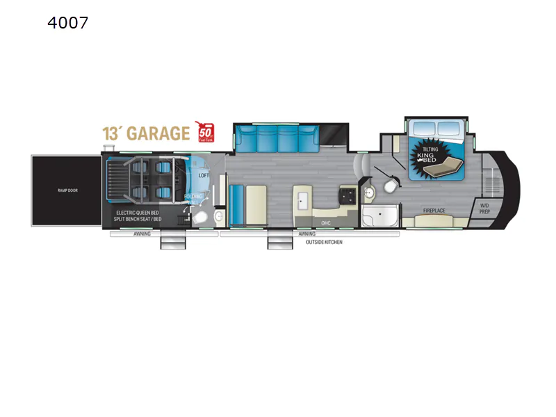 2021 Heartland Cyclone CY 4007 - Floor plan