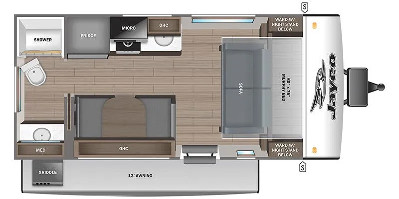 Jayco Jay Feather Air 15MRB floor plan