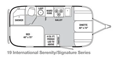 Airstream International 19 floor plan