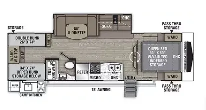 Coachmen Freedom Express Ultra Lite 294BHDS floor plan