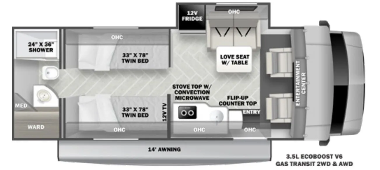 Forest River Forester TS TS2371 floor plan