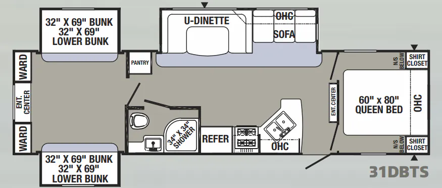 Palomino Puma 31DBTS floor plan