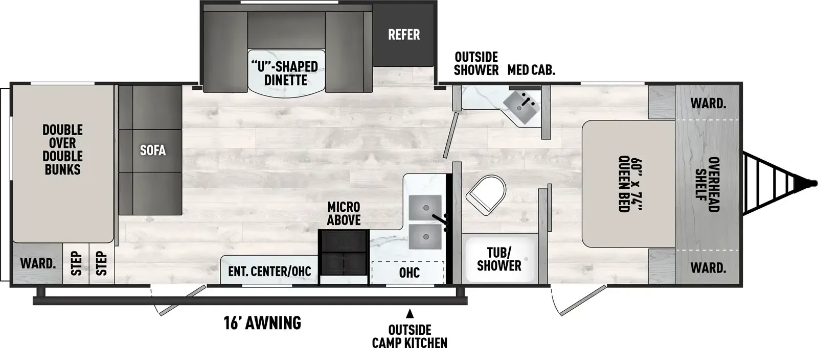 Coachmen Clipper 262BHS floor plan