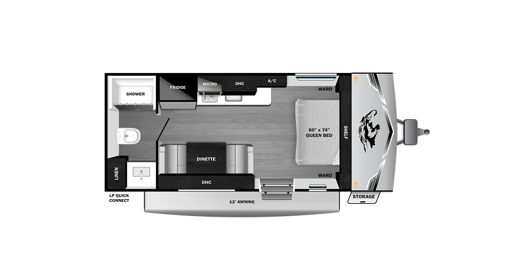 2027 Open Range Open Range Colt 18QB - Floor plan