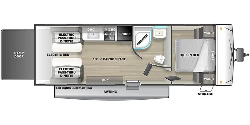 Forest River Shockwave 24RQMX floor plan