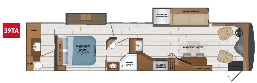 Fleetwood Frontier GTX 39TA floor plan