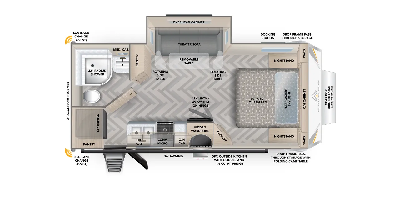Ember RV Touring Edition 20FB floor plan