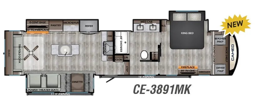 2023 CrossRoads Cameo 3891MK floor plan