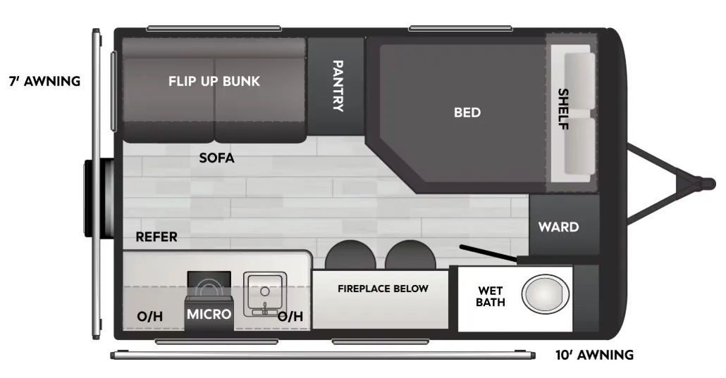 Keystone Coleman 13S floor plan