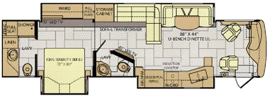 Fleetwood Discovery 38K floor plan