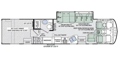 2016 Thor Motor Coach Outlaw 37LS - Floor plan