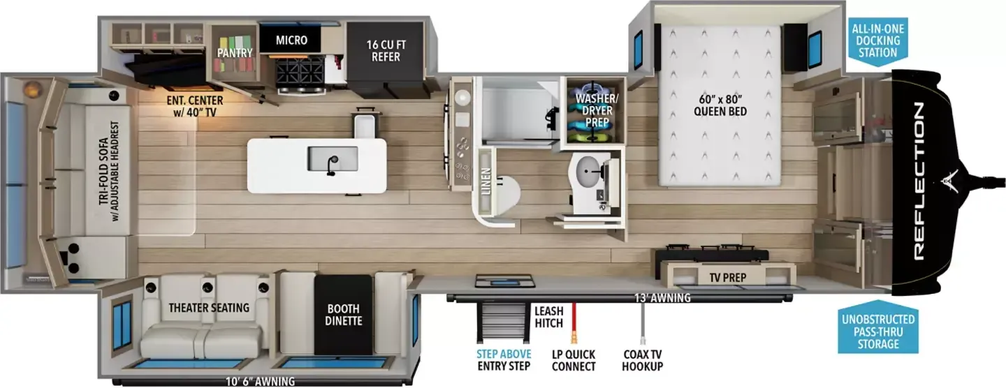 Grand Design Reflection 345RLTS floor plan