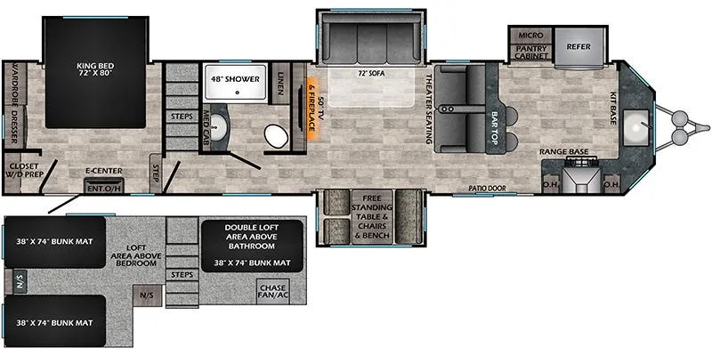 2025 CrossRoads Hampton HP388FKL floor plan