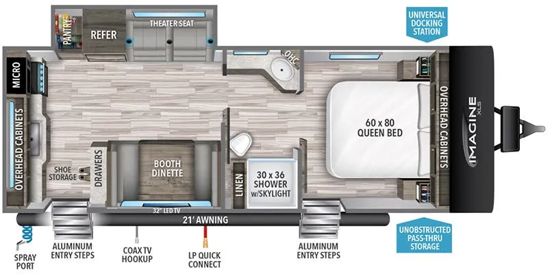 2023 Grand Design Imagine XLS 23LDE floor plan