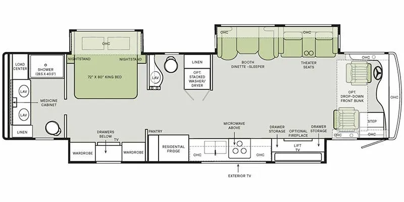 Tiffin Byway 38 CL floor plan